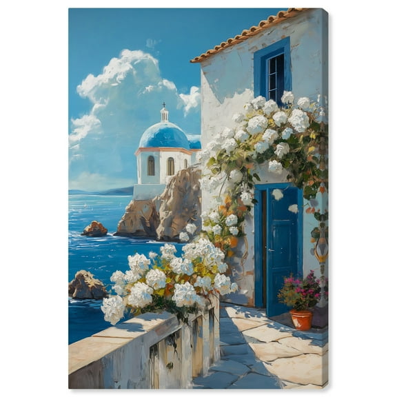 Home and Oceanview Canvas Coastal Wall Art by Art Remedy, Gallery Wrapped, 20" x 30"