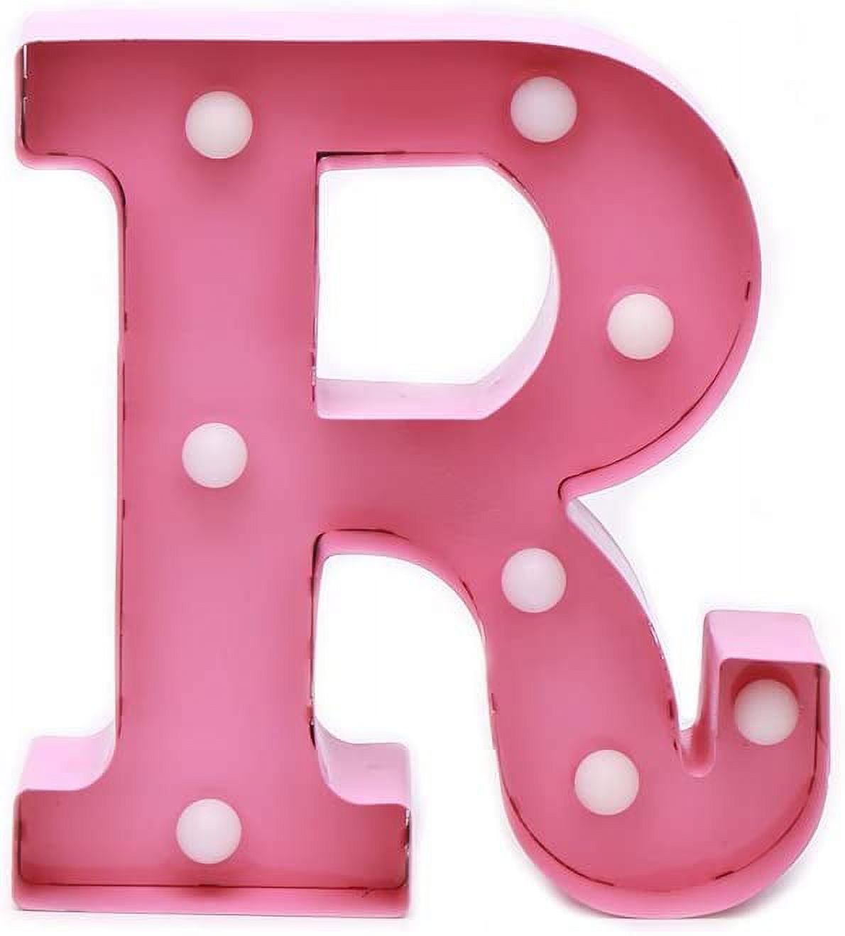 Letter R Light Box Home by Jackie Inc Decorative Pink Vintage Rustic Metal Hanging Light ...