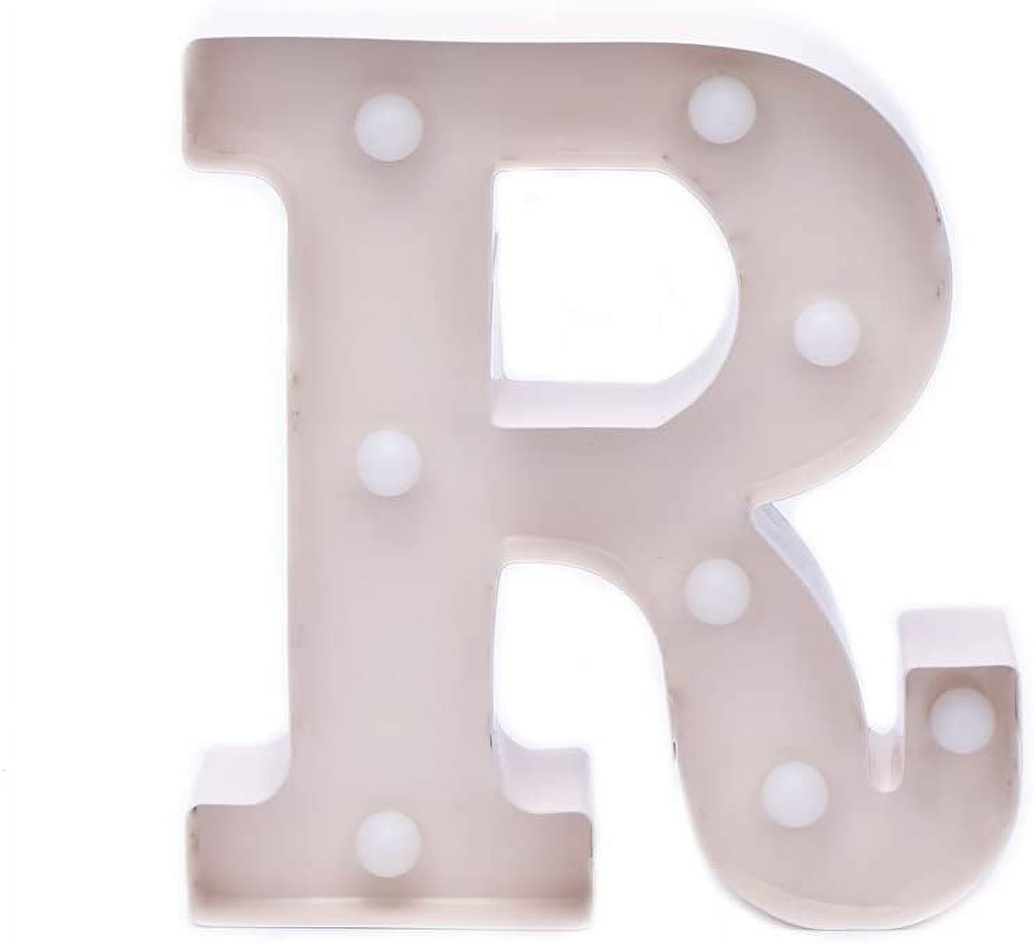 Letter R Light Box Home by Jackie Inc Decorative White Vintage Rustic Metal Hanging Light ...