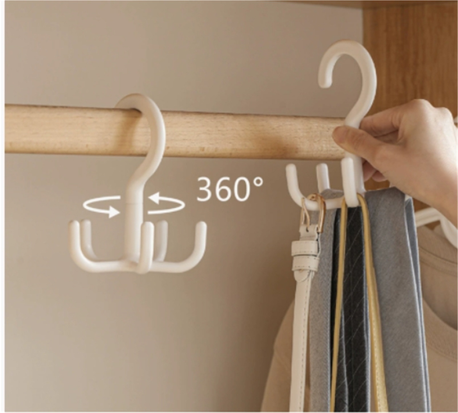 Home creative multifunctional hanging rack, rotating five claw hook, no ...