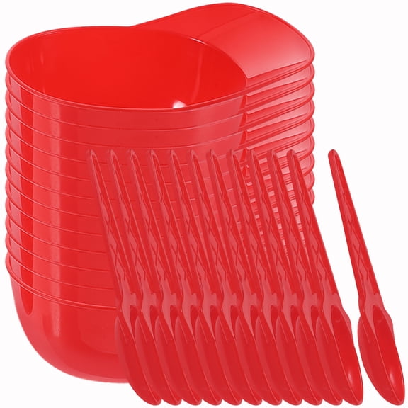 Baseball Themed Party Decorations and Birthday Supplies, Mini Red Plastic Snack Containers, 12 Sets for Home and Event Decor