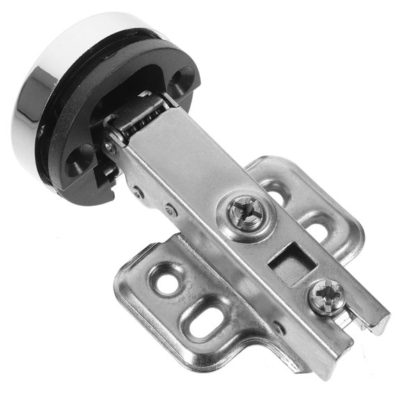 STRANDCHIC Glass Door Hinges for Cabinets Hinge Steel Silver for Hotel Environments 1Set