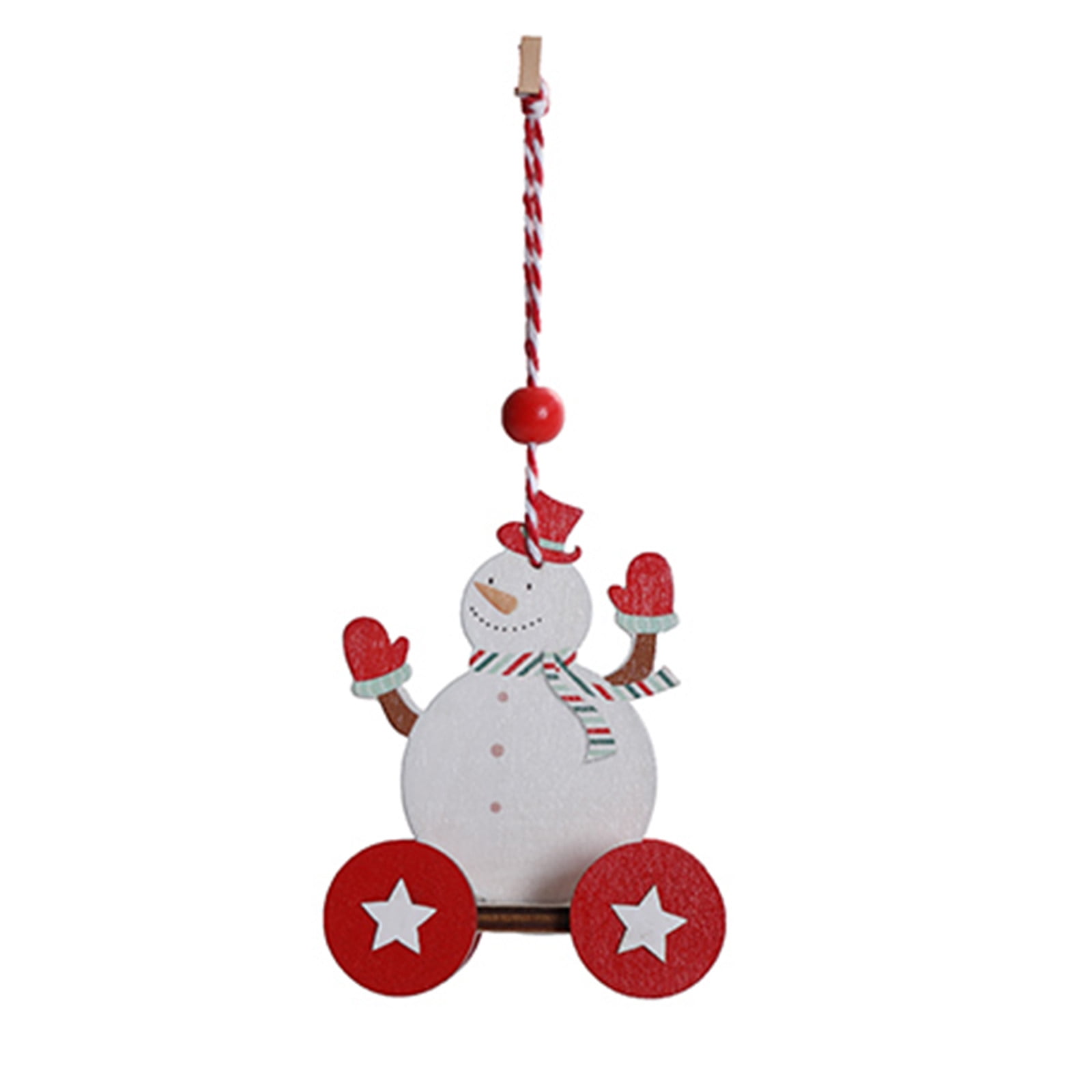 Home decor Santa Snowman Cart Wooden Hanging Decorations Christmas Tree