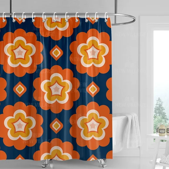 Home decoration shower curtains bathroom waterproof curtain fabric Living Room Modern Nordic Modern geometric pattern simple