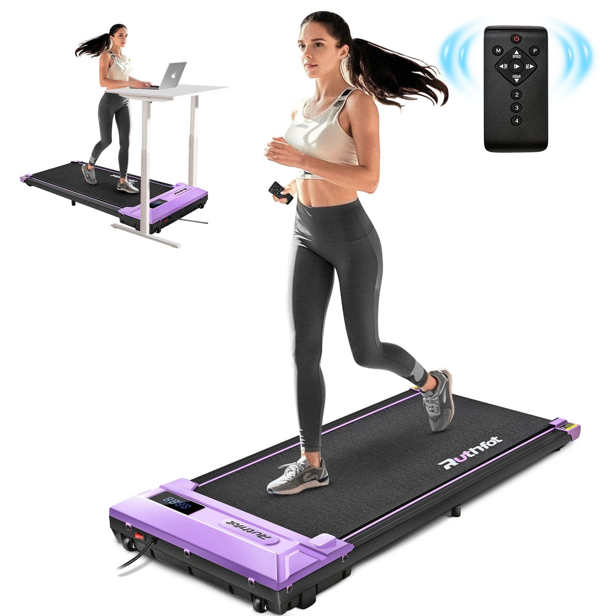 Home desktop anti-skid treadmill, 3-in-1 compact portable treadmill ...