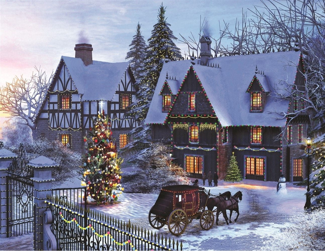 Springbok 350 Piece Home for Christmas Jigsaw Puzzle for Adults