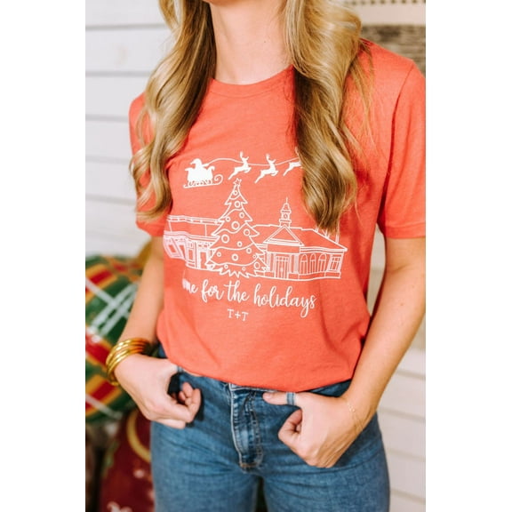 Home for the Holidays Red Tee