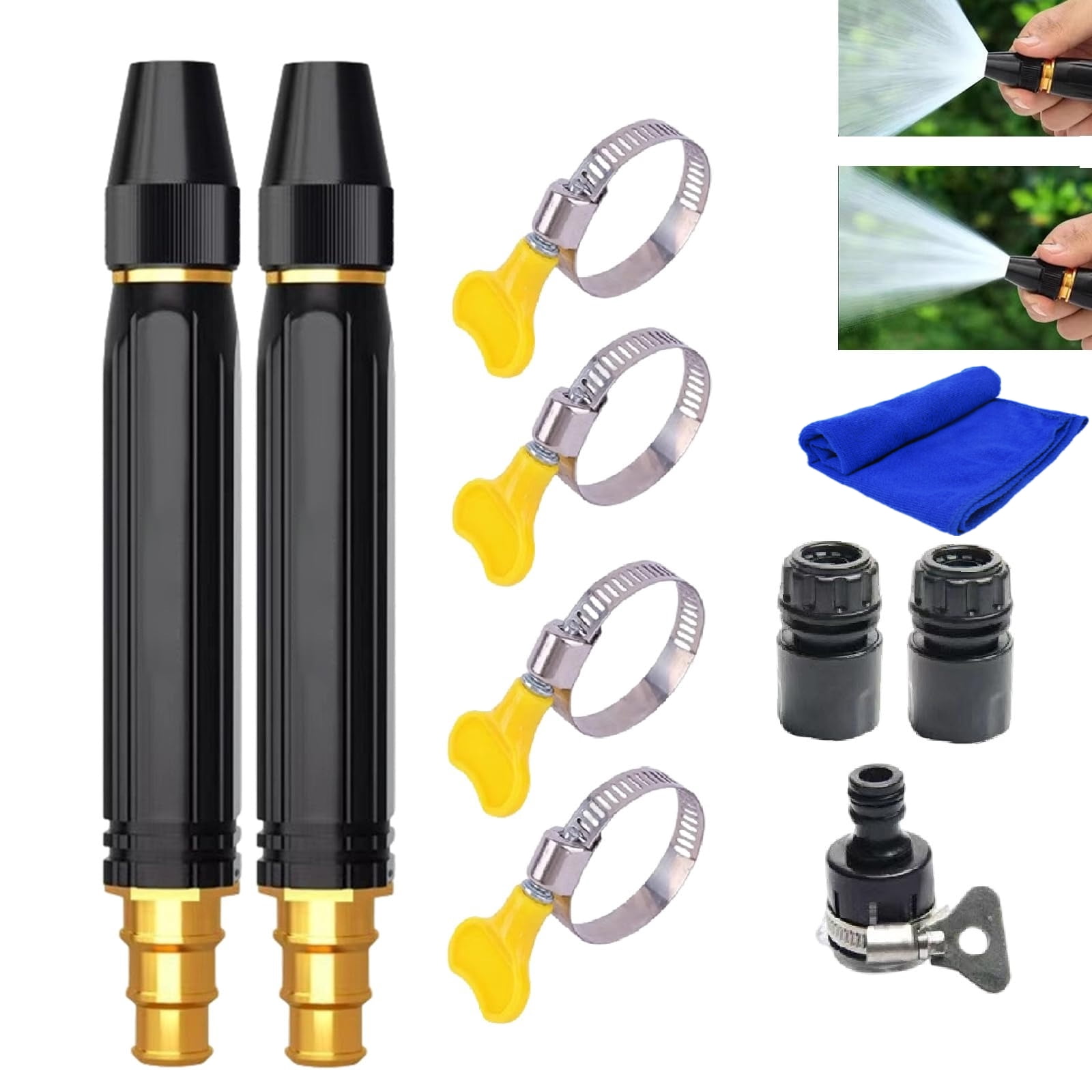 Home high-Pressure car wash Water Gun with Booster Nozzle, Upgraded Car Wash Water Gun Garden Hose Sprayer, for Watering Plants and Vegetables, and Car Washing
