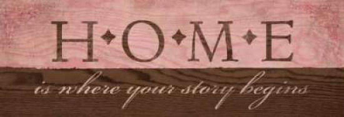 Home in Pink Canvas Art - N Harbick (8 x 24)