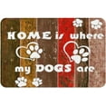 thumbnail image 1 of Home is Where My Dog are Indoor Outdoor Entrance Door Mat Bath Rug Decorative Front Door Mats Kitchen Door Mats Porch Mats Home Decor 24 x36 Inch, 1 of 5