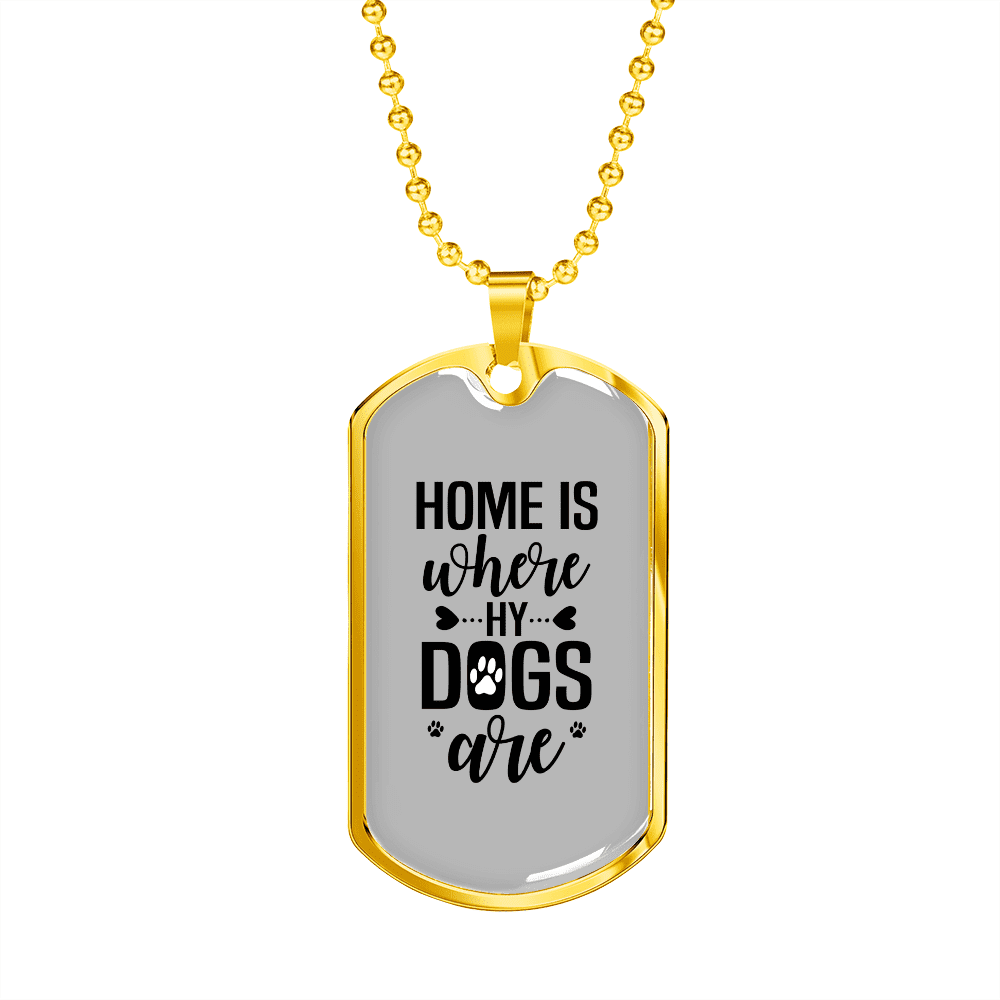 Cedar and Stainless Steel Medical Alert Dog Tag Necklace