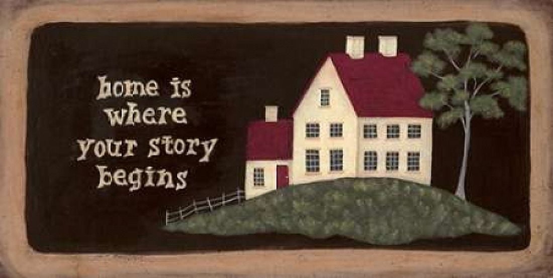 Home is Where Stories Begin Canvas Art - Jo Moulton (10 x 20)