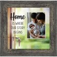 thumbnail image 1 of Home is Where Your Story Begins, House Warming Gift for New Home Owners, Decorative Family Picture Frame, 10x10, 6440, 1 of 5