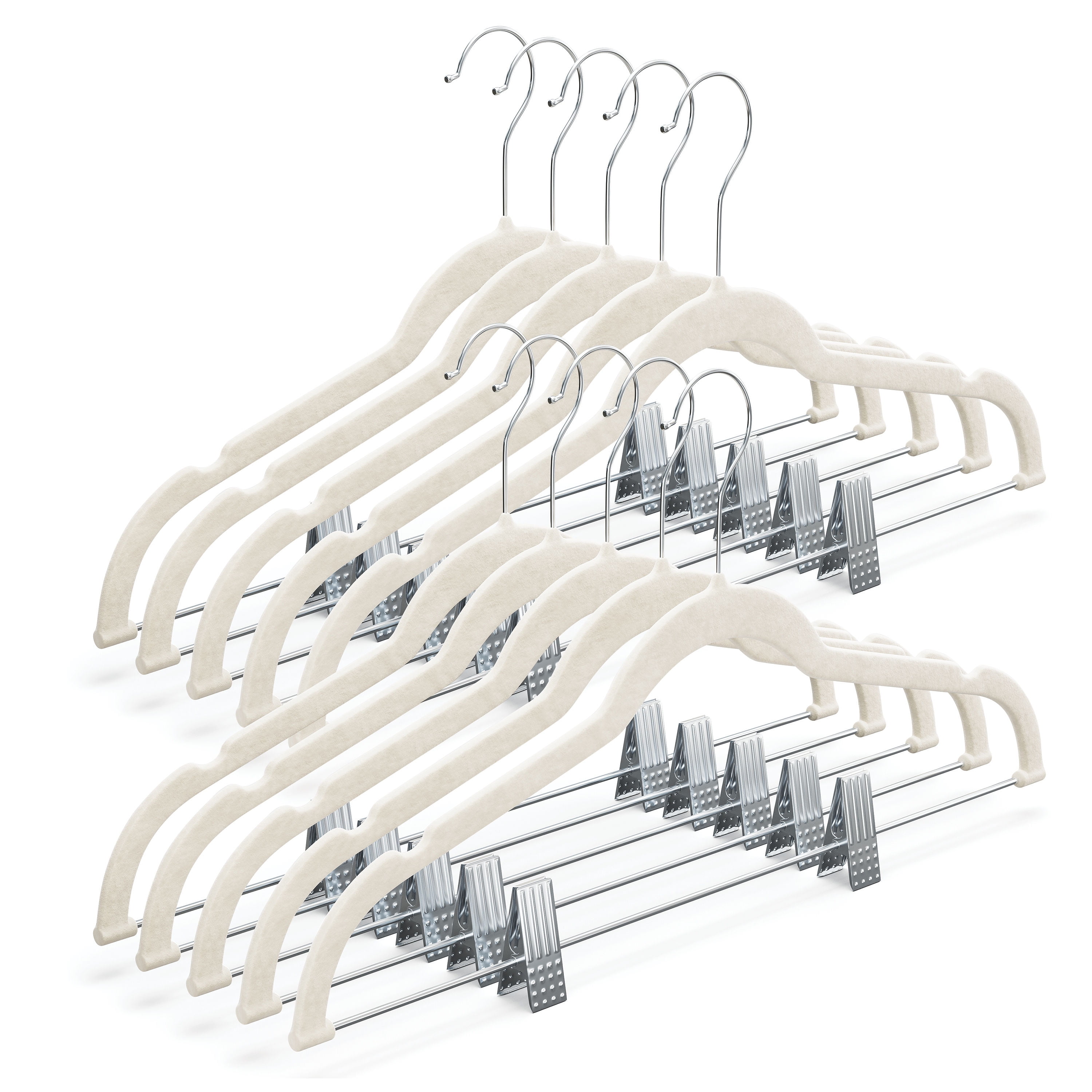 https://i5.walmartimages.com/seo/Home-it-10-Pack-Clothes-Hangers-with-clips-IVORY-Velvet-Hangers-use-for-skirt-hangers-Clothes-Hanger-pants-hangers_bd9ba189-3267-4490-86dc-2e39fe1cc154.f4c31f5fcbf1b5e37a5365ea8aa040a4.jpeg
