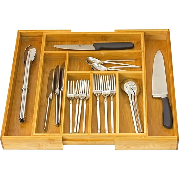 Home-it Expandable Cutlery Drawer - made for Utensil Organizer - Flatware Dividers Kitchen Holder