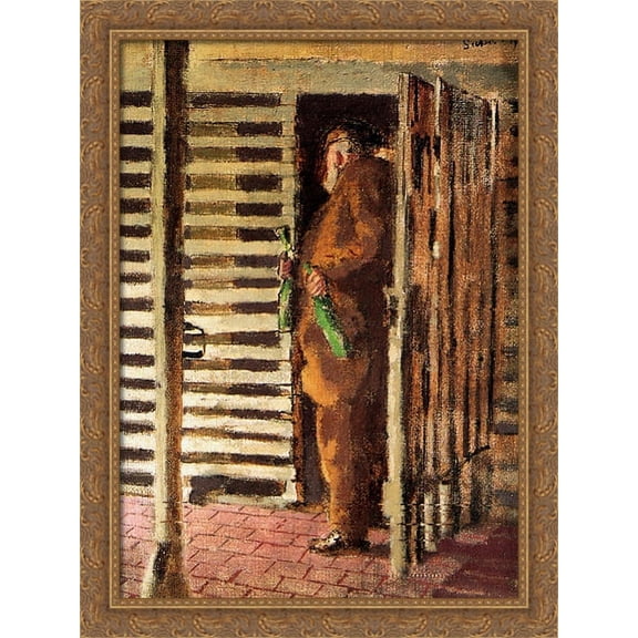 Home life 28x38 Large Gold Ornate Wood Framed Canvas Art by Walter Sickert