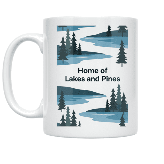 Home of Lakes and Pines Design - Nature Enthusiast - 11 oz Ceramic Coffee Mug