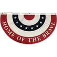 thumbnail image 1 of Home of The Brave Bunting Flag – 18” x 36”, American Flag Decor, Memorial Day, 4th of July, USA Red White Blue Outdoor Decor, 1 of 1