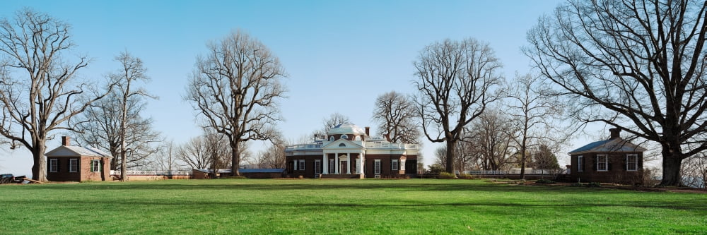 Home of Thomas Jefferson Monticello Charlottesville Virginia USA Canvas Art - Panoramic Images (6 x 18)