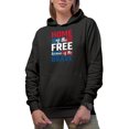 thumbnail image 1 of Home of the Free Because of the Brave, Black Hooded Sweatshirt or Hoodie, Small, 1 of 5