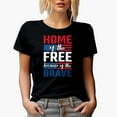 thumbnail image 1 of Home of the Free Because of the Brave, Black T-Shirt, Small, 1 of 5