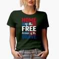 thumbnail image 1 of Home of the Free Because of the Brave, Military Green T-Shirt, Large, 1 of 5