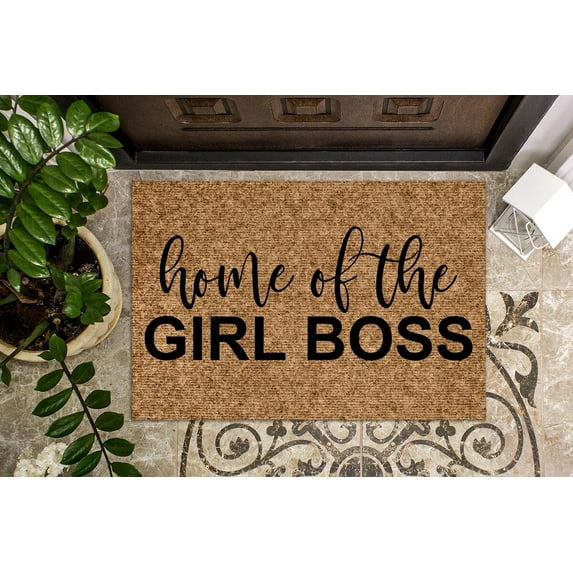 Home of the Girl Boss | Funny Doormat | Welcome Mat | Funny Door Mat | Funny Gift | Home Doormat