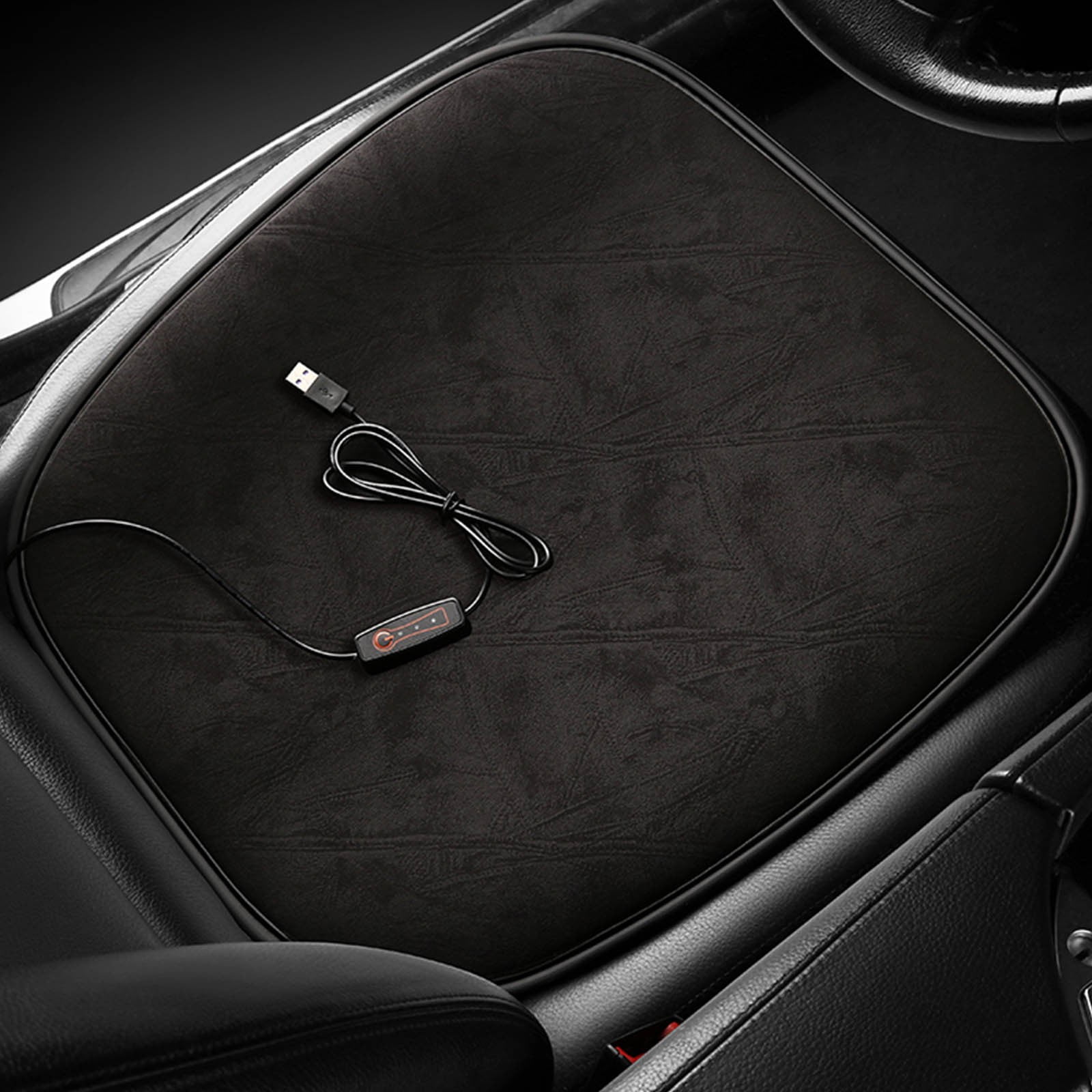 Home office Heated Car Seat Cushion, 12V Portable Car Heating Pad Back