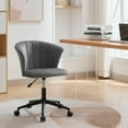thumbnail image 1 of Home Office Chair, Velvet Fabric Swivel Flower Shape Computer Desk Chair for Home Office or Bedroom, 1 of 19