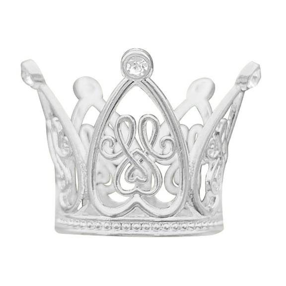 TOPRenddon Cake Decoration Crown Shaped Extra Small Round Diamond Alloy Mini Small Toy Accessories