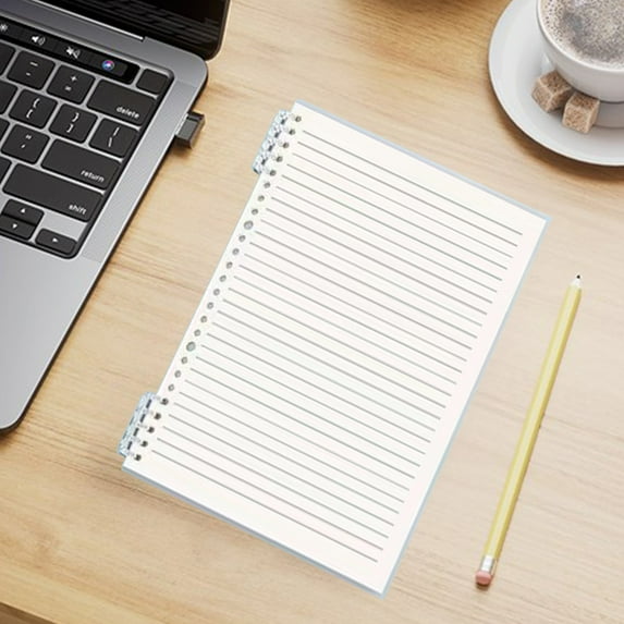 TOPRenddon Loose Leaf Notebook A5 Non Irritating Detachable Transparent High Coil Notebook A5 Thickened 8.07x5.51in-120 Pages