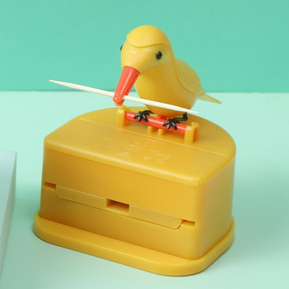 TOPReddon Woodpecker Toothpick Dispenser, Cute Bird Toothpick Dispenser, Bird Shaped Automatic Toothpick Boxes, Novelty Automatic Toothpick Holder for Families Hotels Restaurants