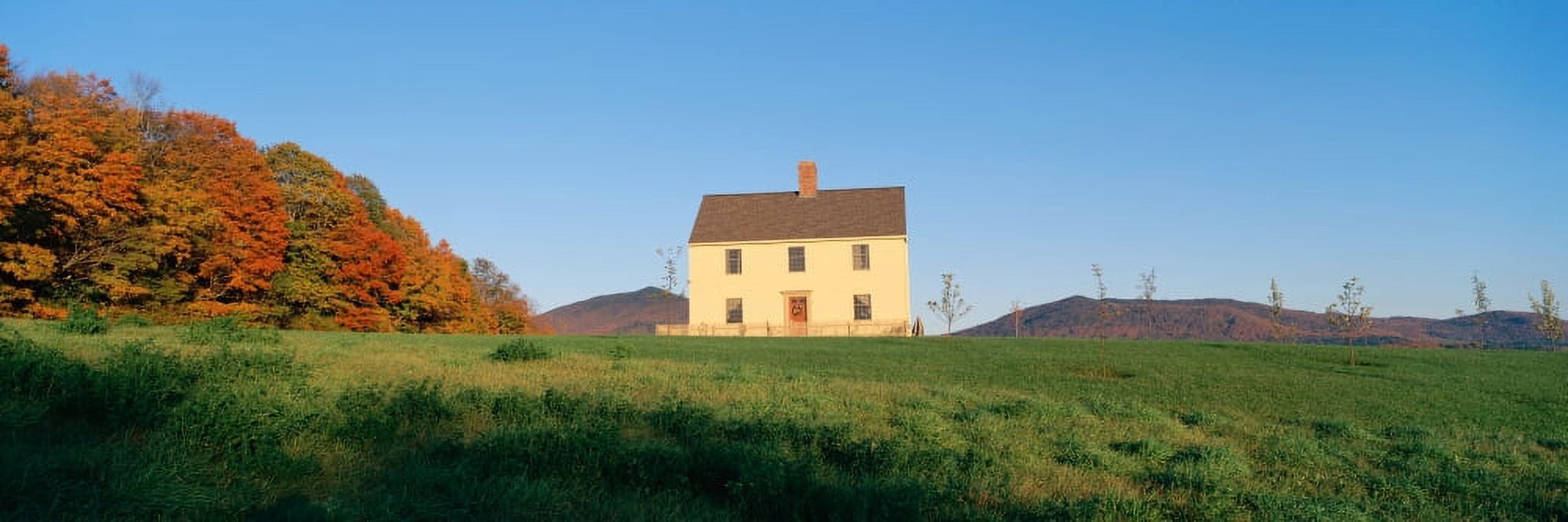 Home on hill Lyndonville Vermont Canvas Art - Panoramic Images (27 x 9)