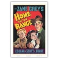 thumbnail image 1 of Home on the Range - Starring Jackie Coogan Randolph Scott - Vintage Film Movie Poster c.1934 - Master Art Print (Unframed) 12in x 18in, 1 of 4