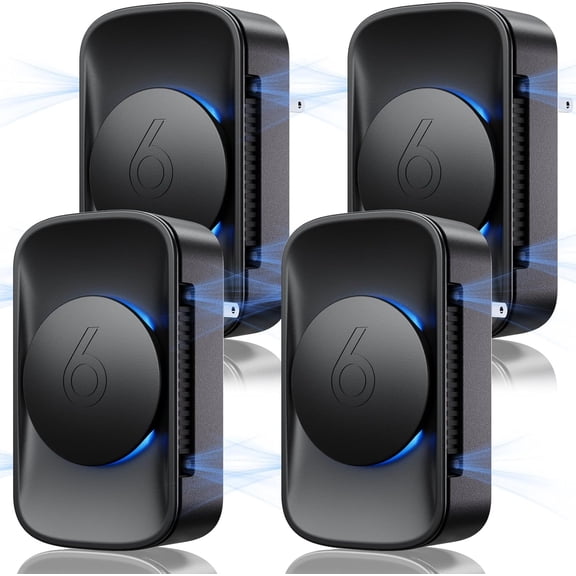Home plug-in negative ion air freshener (4-piece set), negative ion quiet air freshener, suitable for home, bedroom, office, kitchen, small odor eliminator, pet air purifier 4-piece set