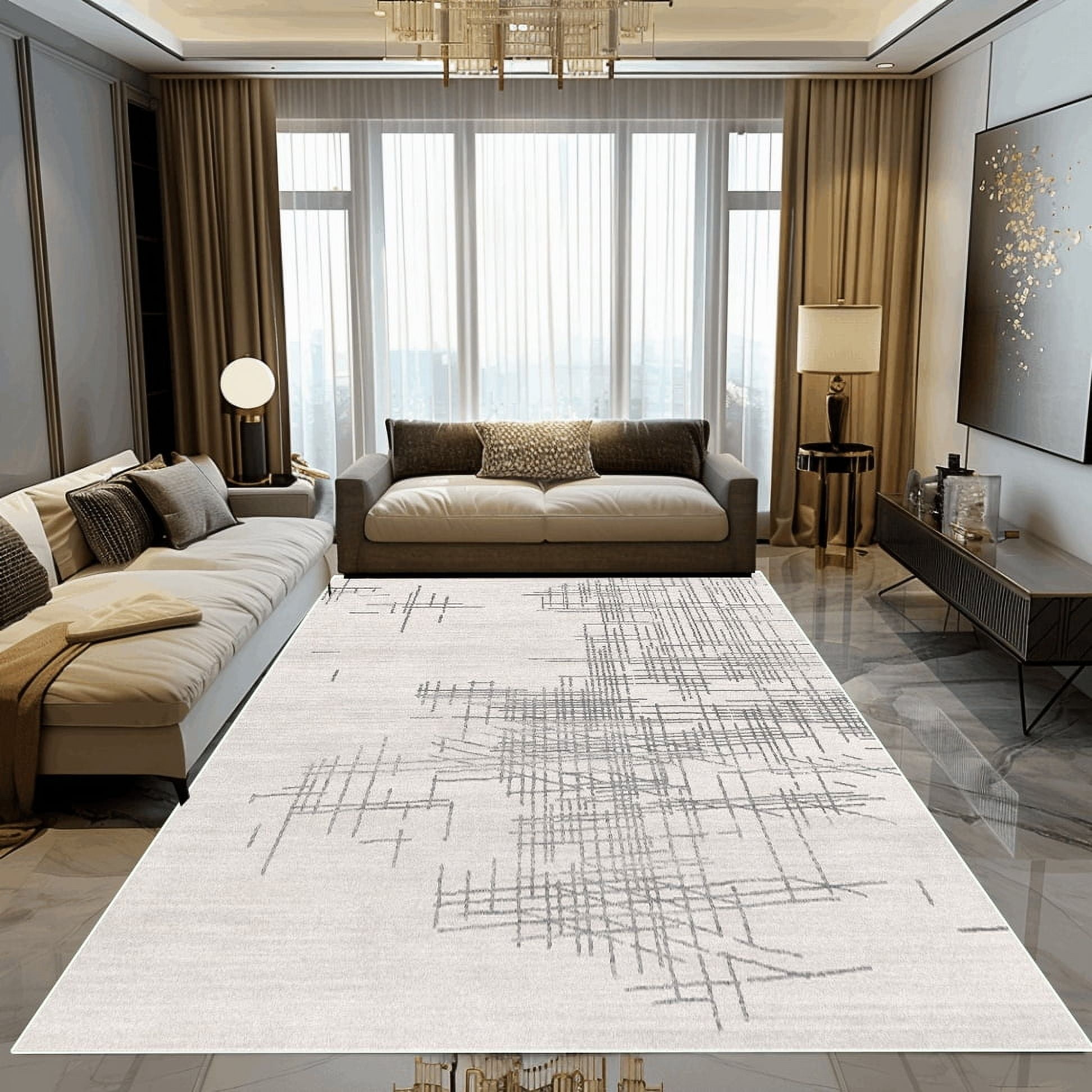 Home ration Abstract Grey Carpets Living Room Sofa Area Rugs Parlour ...
