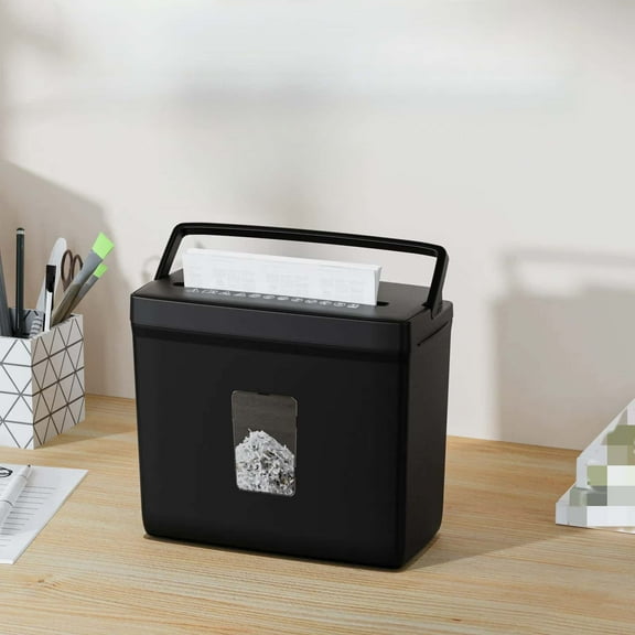 Home shredder, cross-cut shredder, 5-piece small cross-cut shredder, P-4 safety level, with 2.38-gallon bin, 4 mode design - durable, fast, paper jam-proof, suitable for offices, homes, schools