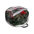 thumbnail image 1 of Home textile storage,Christmas Wreath Storage Bag Window Organizer With Handle For Holiday Wreath (Multiple Colors) Reusable Christmas Decor Storage Container, 1 of 9