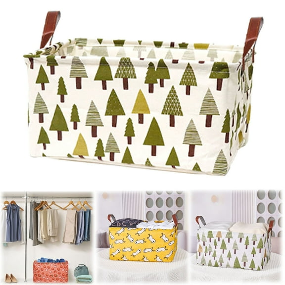 Home textile storage,Foldable Storage Box Storage Basket Organizer With Handles For Shelf Closet Living Room Bedroom Home 1 Pack