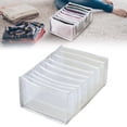 thumbnail image 1 of Home textile storage,Wardrobe Clothes Organizer Grids Washable Wardrobe Clothes Organizer Jeans Compartment Storage Box Foldable Closet Drawer Organizer Clothes Drawer Mesh Separation Box, 1 of 9