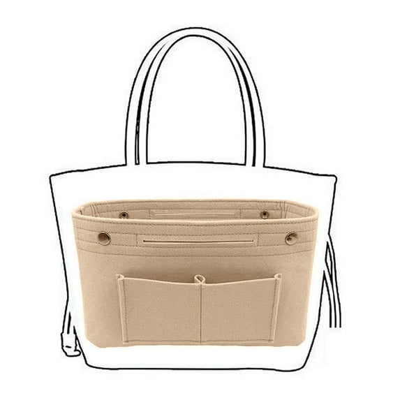 Home textile storage,Women's Handbag Organizer Bag Purse Insert Bag MultiPocket Tote Useful Bag