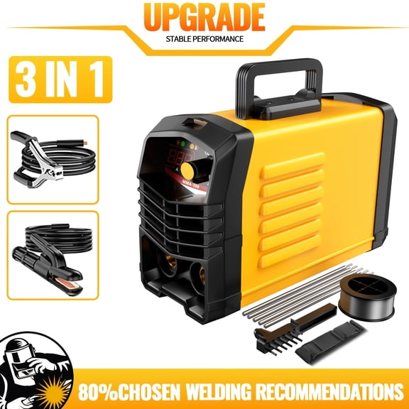 Home-use 110V mini electric welder with fully automatic DC inverter design. Its compact size makes it easy to carry, and it comes with multiple practical sets to choose from