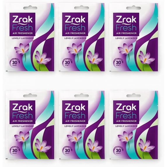 Home, wardrobe and car air freshener sachets - vanilla sachets, drawer freshener bags, lavender rose lemon scent - 6 pack