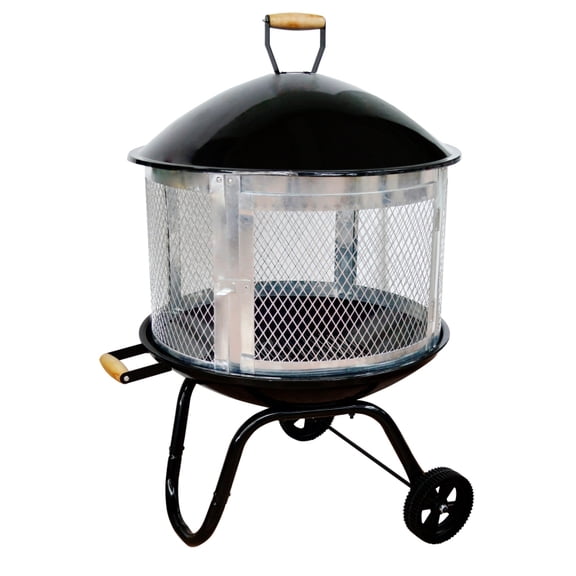 Seasonal Trends KY181 Fire Pit, 27-3/4 in OAW, 31-1/4 in OAD, 46-1/2 in OAH, Round, Steel