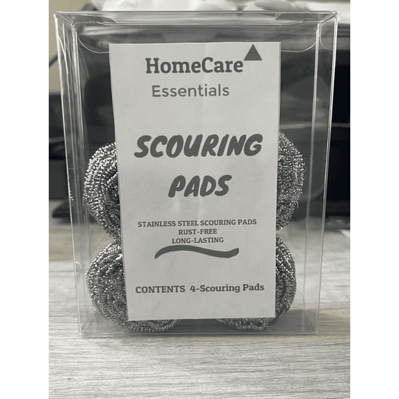 HomeCare Essentials Scouring Pads Rust Free Long-Lasting 4-Pack