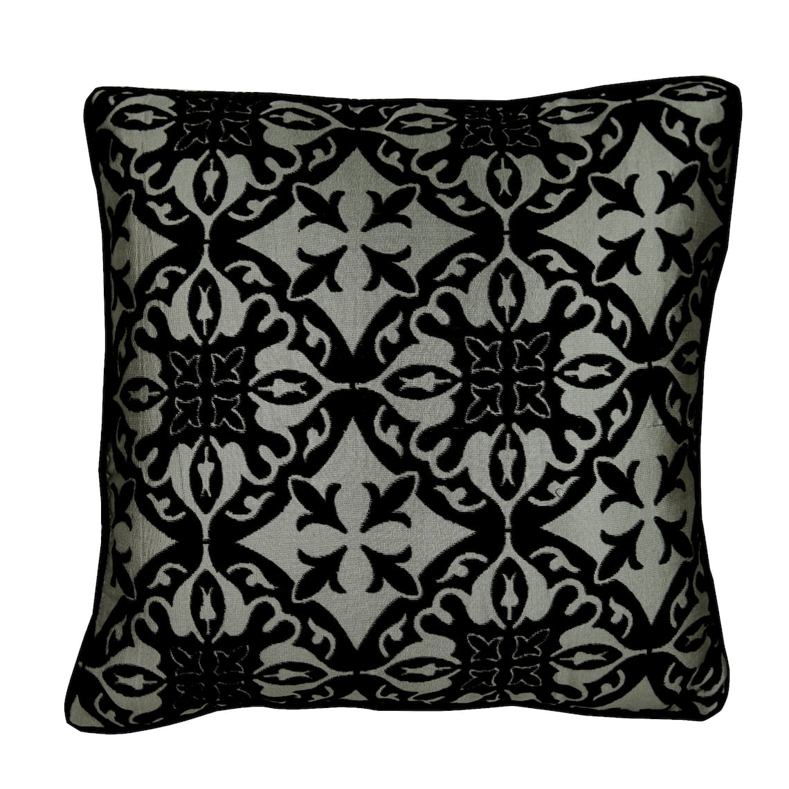 The HomeCentric Azzurro 35x35 cm Art Silk Federa Divano, Blu Seta Cuscini di lancio di accento, Vittoriano Toile Francese Fodere per cuscini in tessuto - White Waters