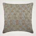 thumbnail image 1 of The HomeCentric Chair Cushion Cover Decorative Taupe Pillow CoverPack of 2 24x24 inch (60x60 cm) Linen Pillow Square Natural Jute Embroidered Leaf Garden Pillow Cover Grey Pillow - Looking at Jute, 1 of 3