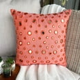 thumbnail image 1 of The HomeCentric Chair Cushion Cover, Peach Orange Pillow Cover, Polka Dot Pillowcase, Throw Pillow Cover Pack of 2, 12x12 inch (30x30 cm), Art Silk Square Pillowcase, Mirror Throw - Mirror Fun, 1 of 10