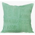 thumbnail image 1 of The HomeCentric Chair Cushion Cover, Pillow Covers Pack of 2, 24x24 inch (60x60 cm) Green, Cotton Throw Pillow Covers, Handmade Pillow Covers, Solid Pillow Shams, Style - Green Pintuck Blocks, 1 of 2