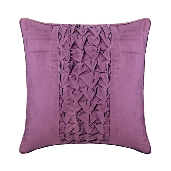 The HomeCentric Cushion Cover For Chair, Purple Throw Pillows Cover, Knotted Pillows Cover, Pack of 2, 20x20 inch (50x50 cm) Throw Pillow Cover, Solid Throw Pillows Cover, Square Velvet - Purple Love